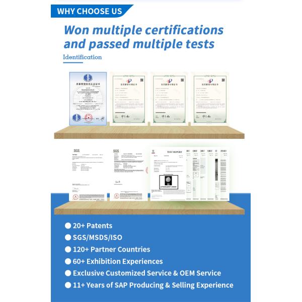 Water Soluble Film Packed SAP Super Absorbent Polymer for Urine Bags