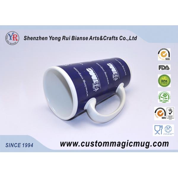 Eco-friendly Large V Shaped Mug 12oz , Ceramic Porcelain Tea Mugs