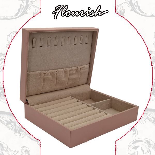 Boîte d'emballage de bijoux en carton de couleur rose