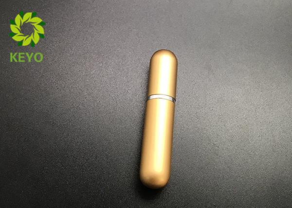 Mini 5ml Glass Perfume Bottles With Gold Aluminum Case And Silver Spray