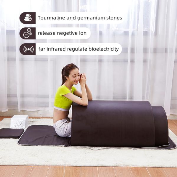 180pcs Tourmaline and Gemstones on Big Small Dome with Heating Mat for Blood Circulation