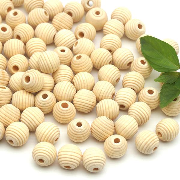 Eco-Friendly Solid Wood Bead for DIY Heart Necklace and Bracelets Chandelier Decor
