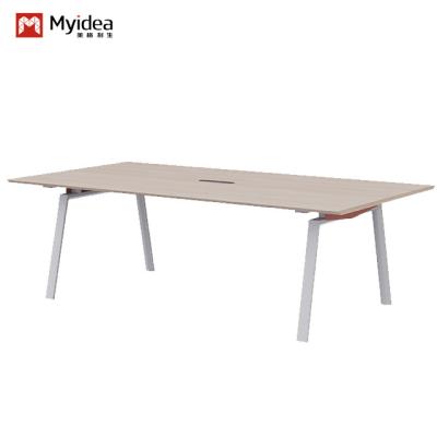 Mesa de reuniões de escritório de estilo moderno com alta durabilidade e design simples