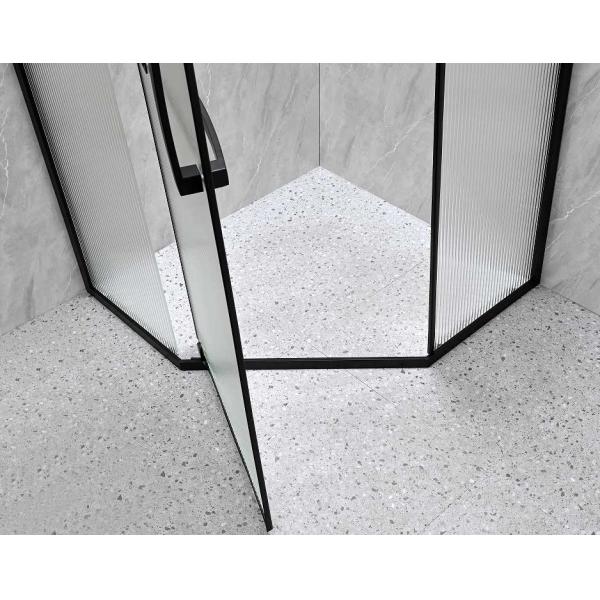 6mm Narrow Reeded Glass With Alum Frame For Modern And Stylish Bathroom