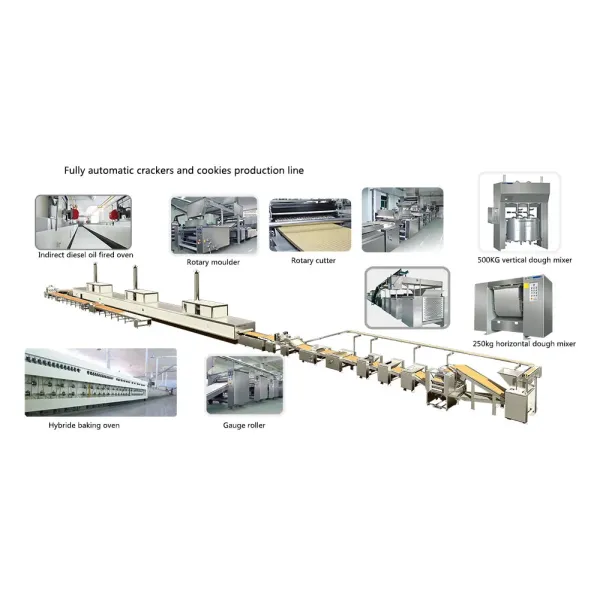 Full Automatic Biscuit Production Line Customized Biscuit Making Line High Productivity
