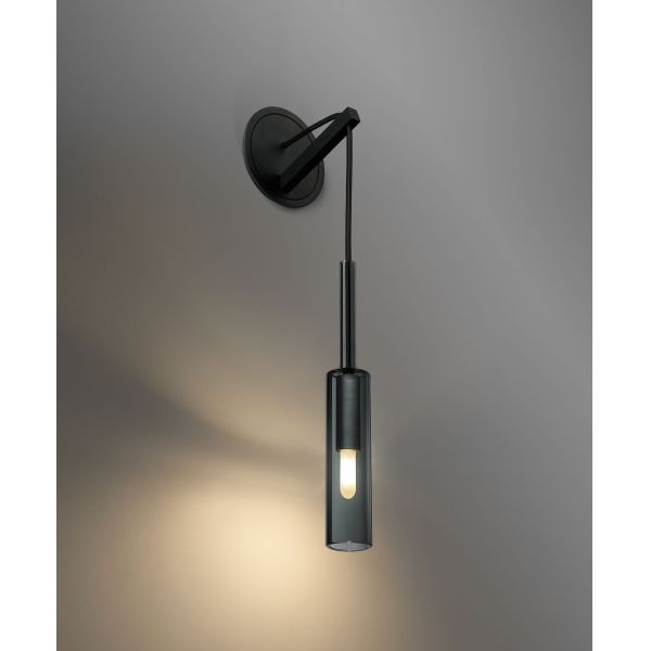 Modern LED Pendant Wall Sconce with Adjustable Height Dimmable Lighting and Oval Shade for Indoor Use