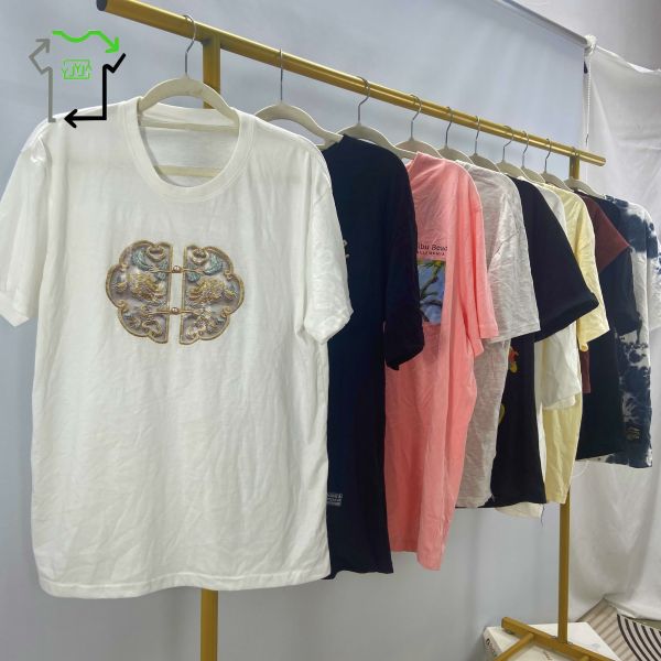 Mixed Styles Used Short Sleeve Second Hand Men Women Cotton T Shirt In Bales