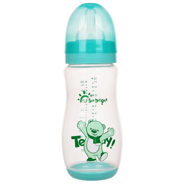 Wide Neck 12oz 330ml Silicone PP Arc Baby Feeding Bottle