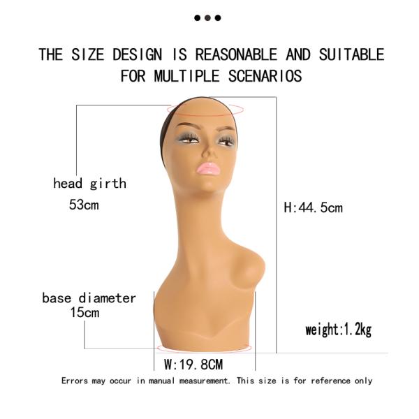 Pq-11 Wig Training Mannequin Strictly Selected Materials Light In Weight Beautiful Makeup