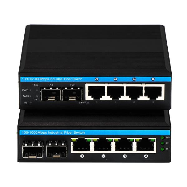 4 порта POE Управляемый коммутатор сети ERPS кольцо 120 Вт Бюджет Гигабит на основе DC48V Din Rail