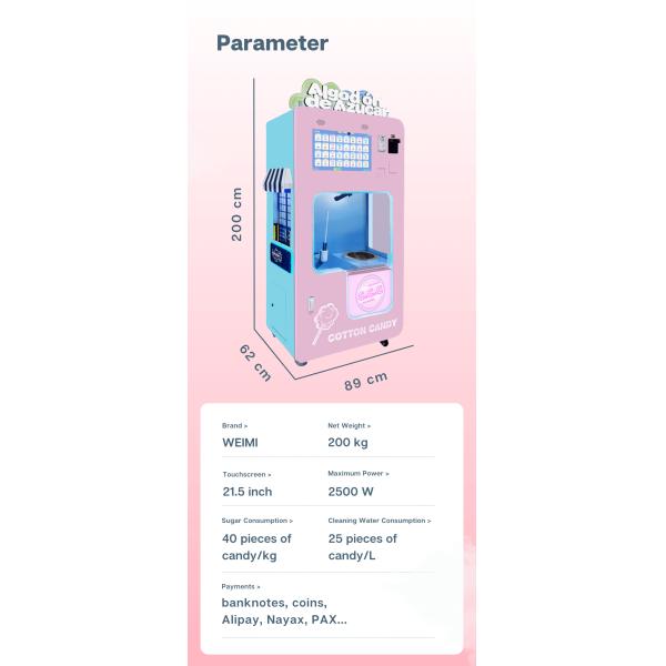 Автоматический микро 32 Фруктовый аромат Маленький хлопковый кондитер для уличного бизнеса с доступной ценой