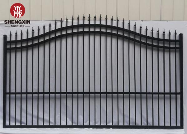 Customized Garden 50x100mm Opening Wrought Iron Fence Panels Powder Coated
