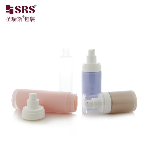 AB001 15ml 30ml 50ml Round Luxury Glass Lotion Pump Bottle Replaceable Type Customization For Moisturizer
