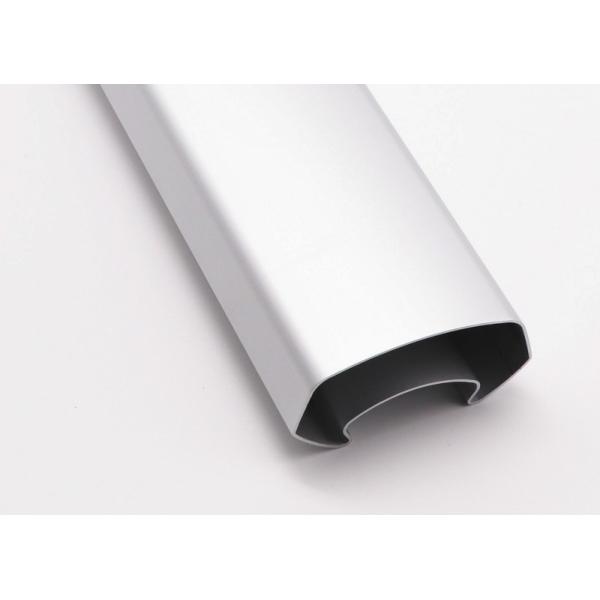 Industrial Extrusion Aluminum Flat Profile , Oval Aluminum Tube