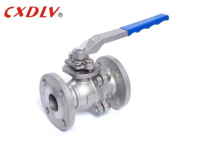 Stainless Steel DIN RF Flanged Ball Valve 2pc With Handle Operation