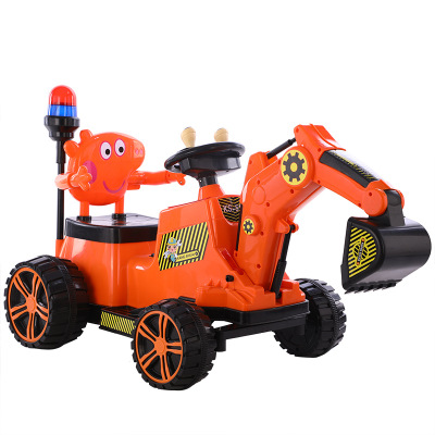 Tipo de plástico PP Excavadora para niños Ingeniería eléctrica Paseo en coche para niños pequeños