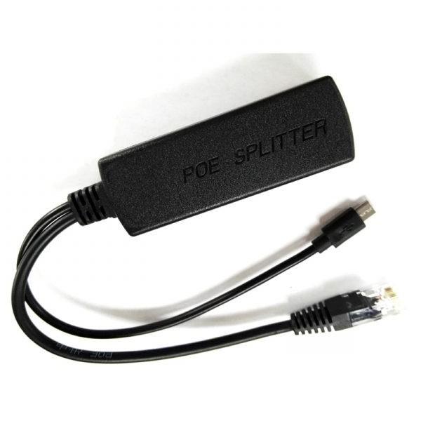 10/100/1000M 5V 2A PoE Splitter avec port Micro USB