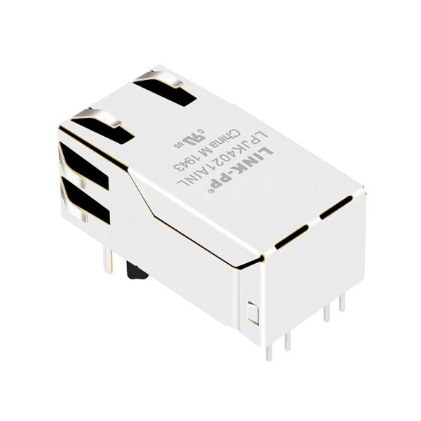 LPJK4021AINL 10/100 Base-T Tab Up Yellow&Green/Green Led Single Port Ethernet Lan RJ45 Connector