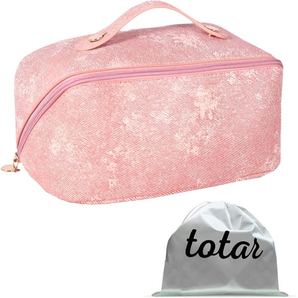 Travel Toiletry Makeup Bag For Women PU Leather Organizer Waterproof Case
