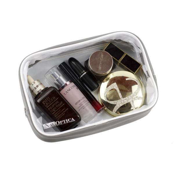 Waterproof PVC Transparent Leather Zipper Makeup Pouch