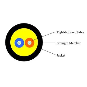 Flame Retardant 4.8mm Outdoor Fiber Optic Cable , Duplex Round Base Station