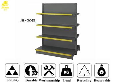 Gray Color Supermarket Steel Racks Middle Back Panel 80x30x2.0mm Columns