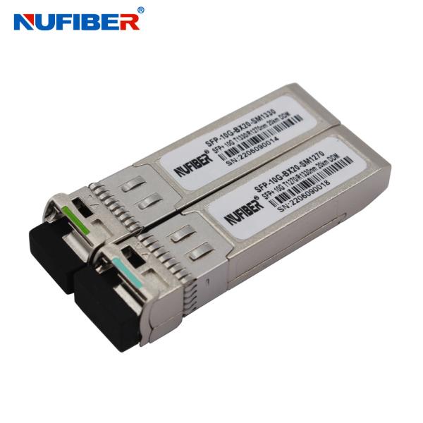 10Gbps WDM SFP+ Transceiver Simplex 1270nm/1330nm 20km 10G Optical LC DOM