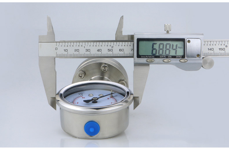 2.5 Precision Pressure Gauge with ZG1/4 Threaded Connection Diaphragm Seal Manometer