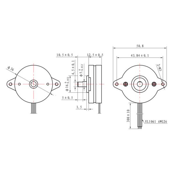 мотор 2 участков Nema 22mNm 14 12.5mm Stepper гибридный Stepper
