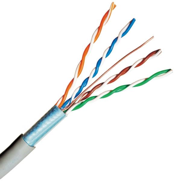 FTP CAT 5E Gray 0.515mm Copper Ethernet Cable Pass Fluke 1000FT