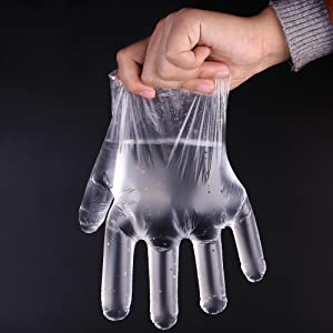 Cornstarch Made Biodegradable Compostable Disposable Food Hand Disposable Transparent Gloves, Long sleeves