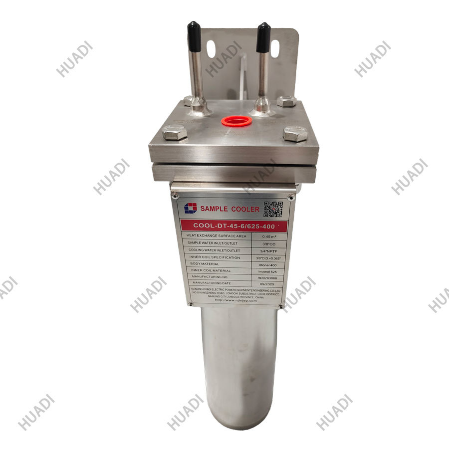 COOL-DT-45-6/625-400 Sample Cooler with Inconel625 Nickel-Based Alloy and Double-Layer Spiral Tube Design for Efficient Heat Transfer