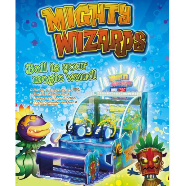 Might Wizards Kids Shooting Balls Game Machine For Shopping Center