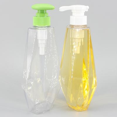 Garrafas plásticas claras da bomba do champô do gel 600ml do chuveiro
