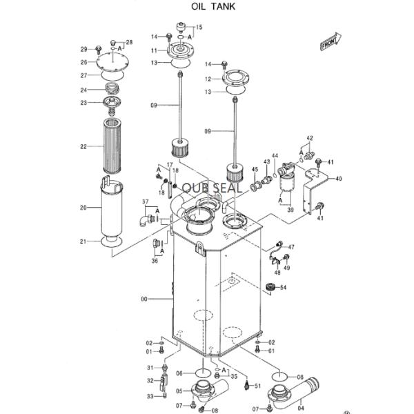 Уплотнения колцеобразного уплотнения A810230 для насоса передачи масляного бака Хитачи UH181 KH150 электрического
