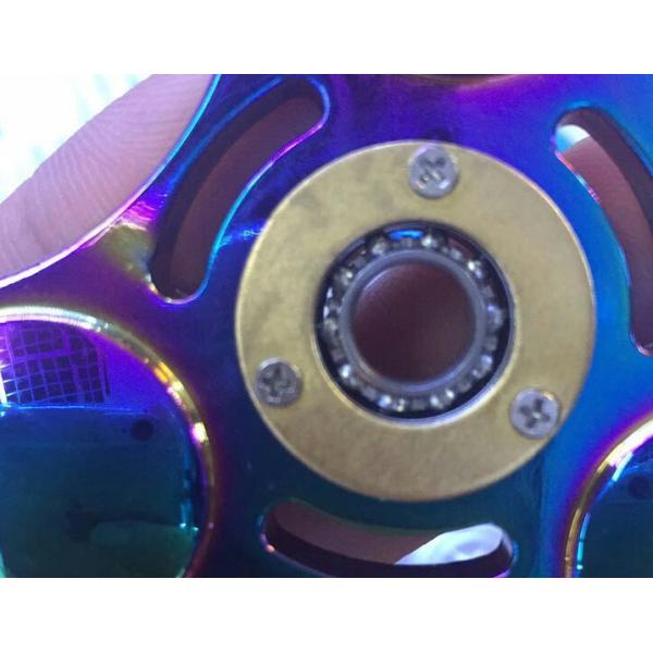 2017 Newest 2 Colors Rainbow Titanium Alloy Pocket toys Tri Hand Spinner Fingertips Spiral Fingers Gyro