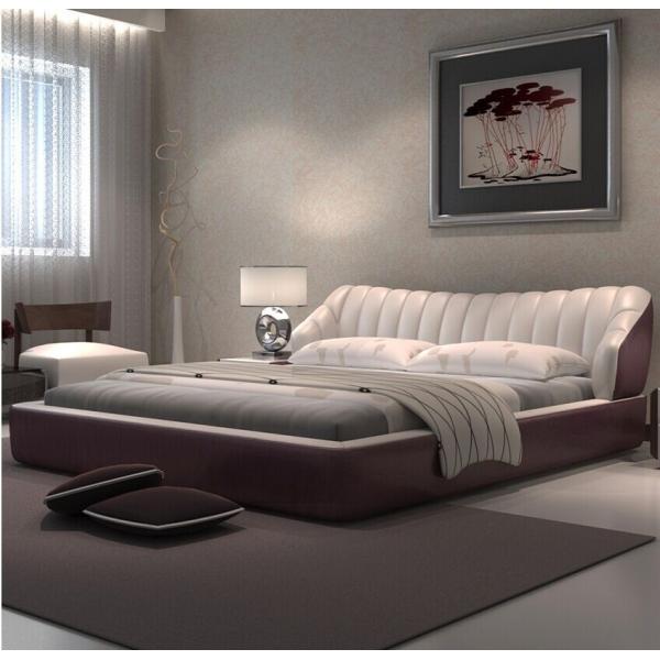 top saler upholstered leather bed N33