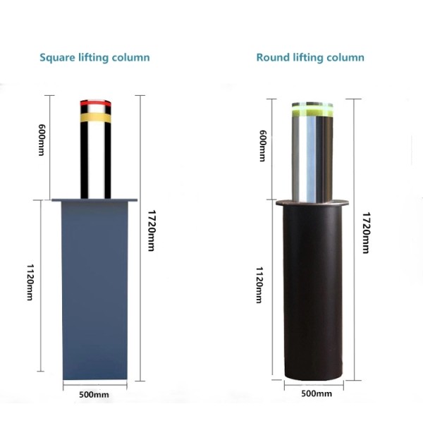 SS304 Automatic Rising Bollard with 100T Loading Capacity and 3s-6s Adjustable Speed