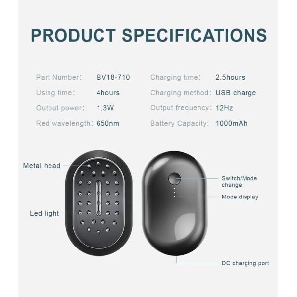 Щетка гребня волос домашней пользы мини улучшает щетку гребня массажа Адвокатуры нержавеющей стали ABS роста волос