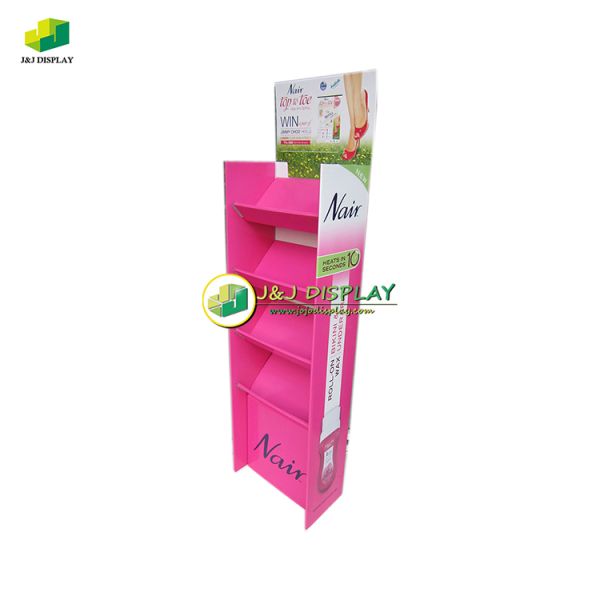 Advertising Exhibition Pop Shelf Cardboard Floor Display Rack Foldable for Milk Powder