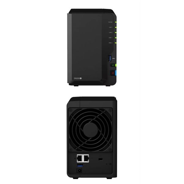 Compact High Performance 2 Bay NAS for Data Backup - Synology DiskStation DS220+ (Diskless)