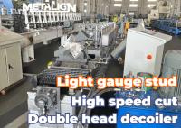 Machine de formage à rouleaux à double tête de décoiler pour la production de broches en acier léger