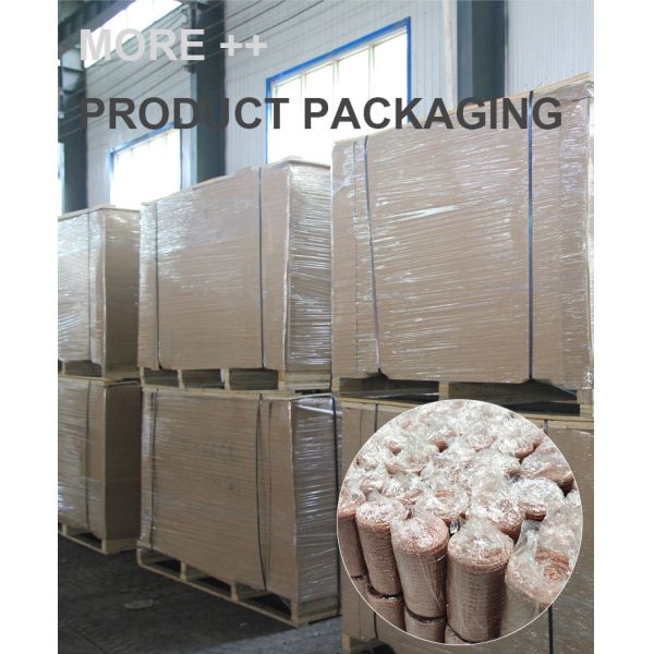 4 Wires Copper Knitted Wire Mesh 10mm To 1500mm Width For Distillation