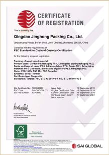 Qingdao Kinghorn Packaging CO. LTD Сертификации