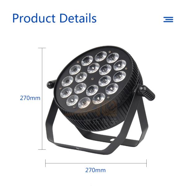 10CH 18x18w RGBWA UV 6 In1 LED Par DJ Stage Lights
