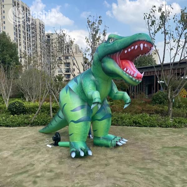 Outdoor Cartoon Dinosaur Inflatable Decorations For Beach Mall