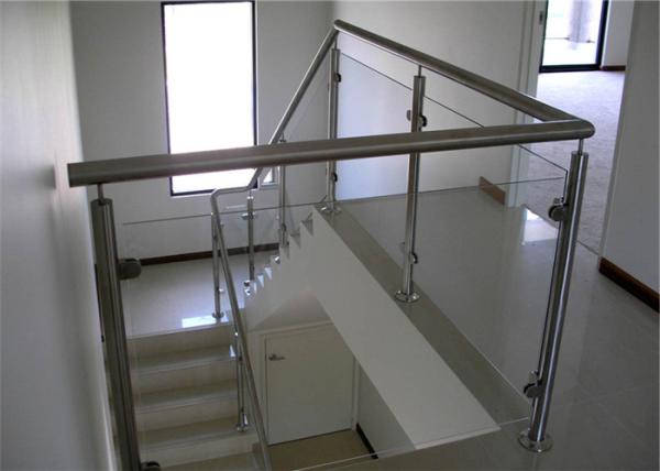 Glass Panel Stainless Steel Glass Railing Post Balustrade Installation For Balcony