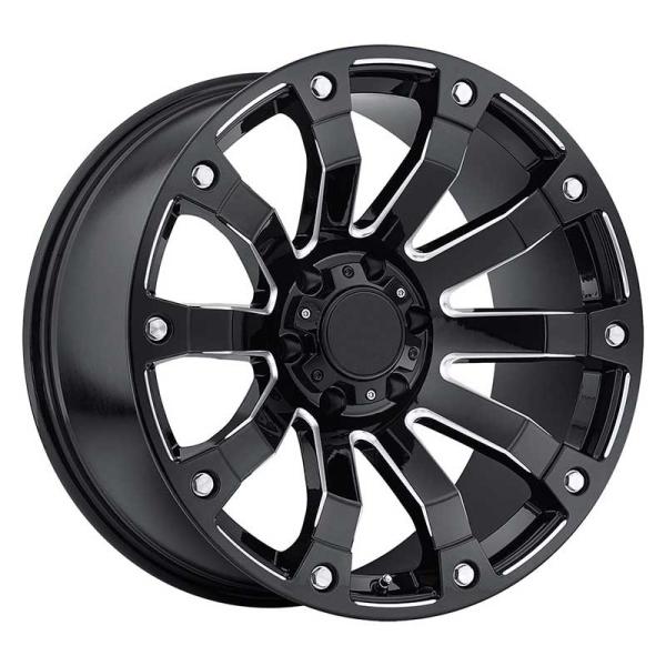 Jantes noires de l'alliage d'aluminium 4x4 Off Road de marché des accessoires