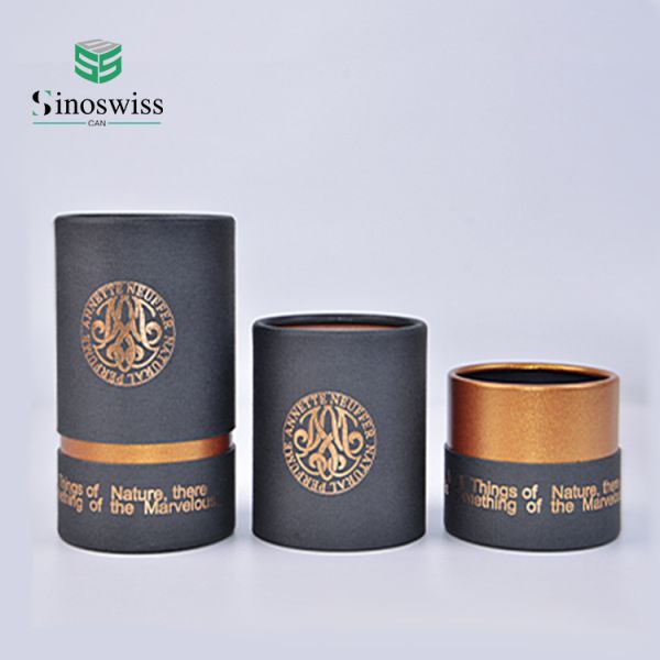 Food Safe Paper Tubes Packaging High Strength Custom Printed Paper Canister Packaging