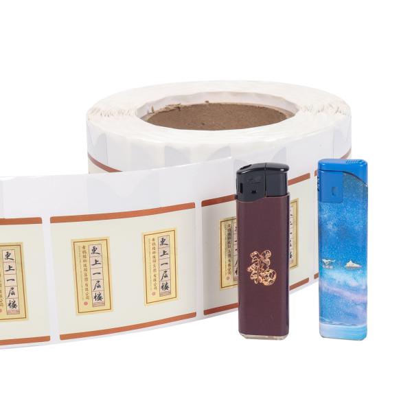 Impressão de rolo de papel de adesivo transparente impermeável
